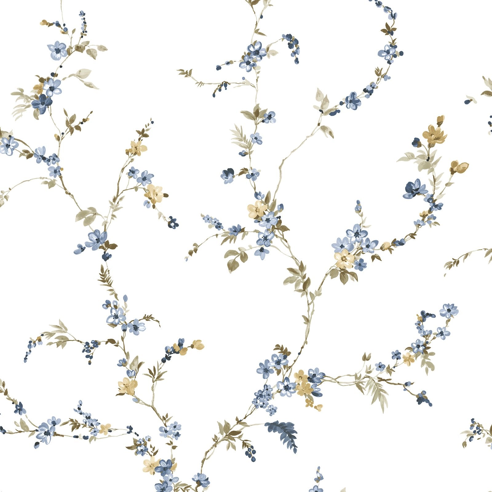 Blooming Garden Fiorellino Edra In Blue Galerie Wallcoverings 8336 1