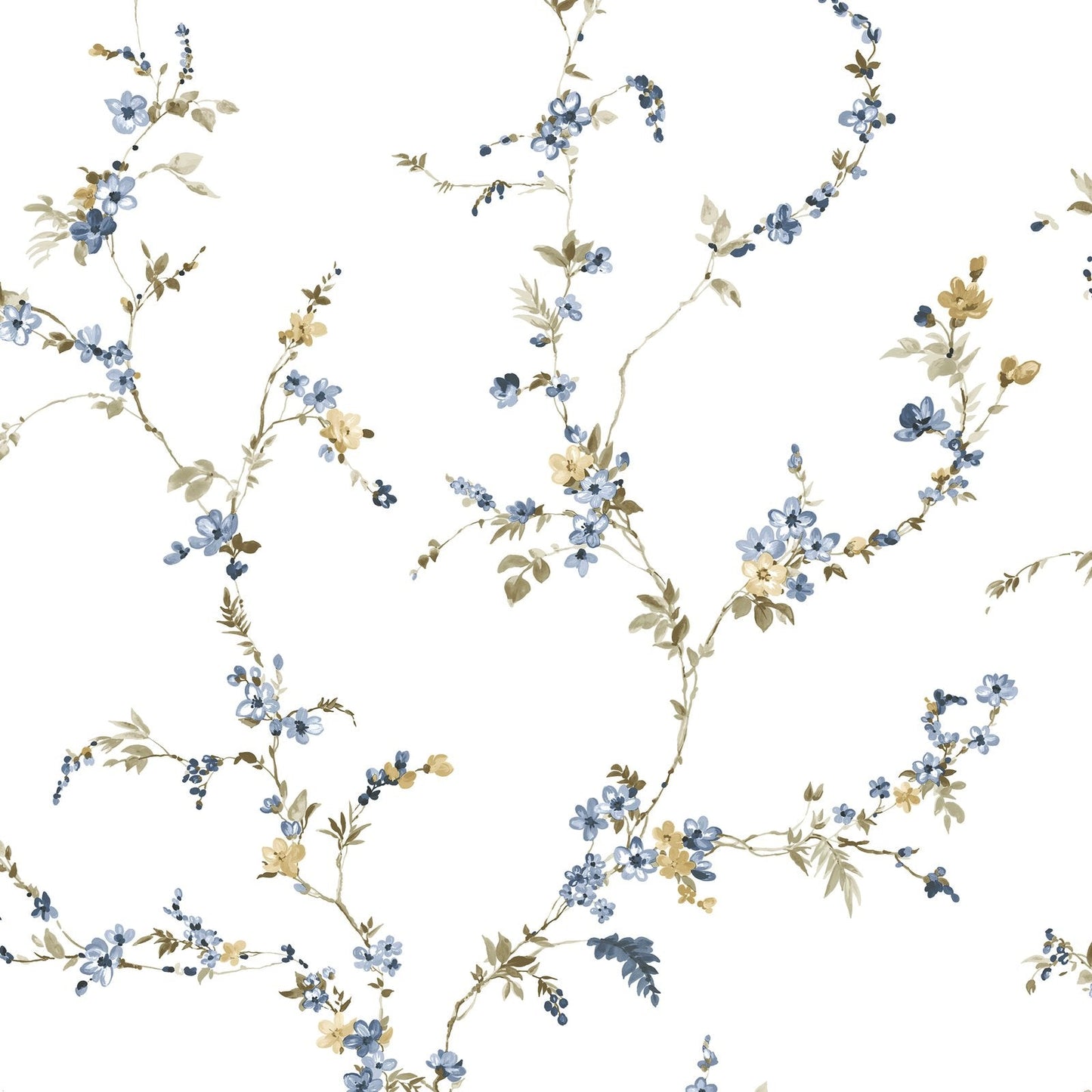 Blooming Garden Fiorellino Edra In Blue Galerie Wallcoverings 8336 1