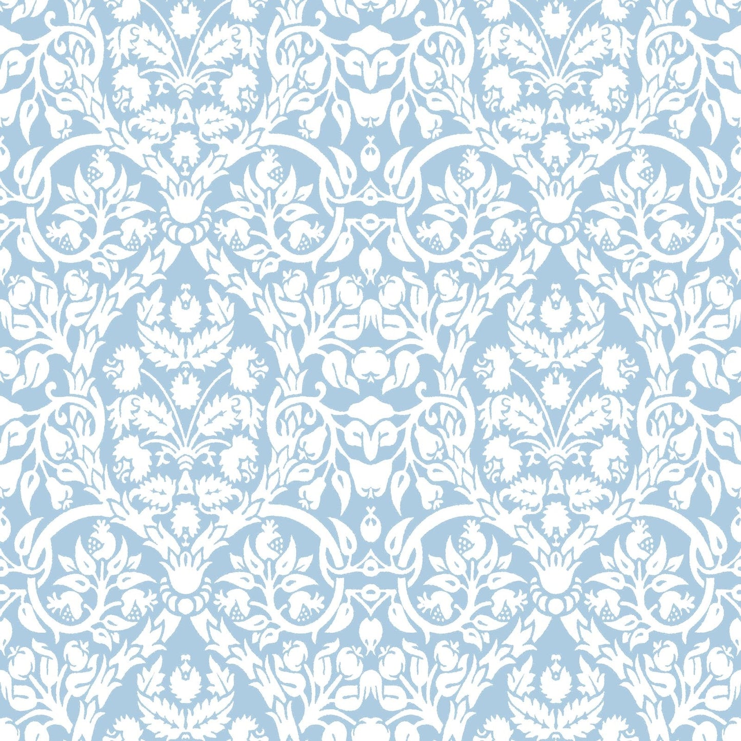 Blooming Garden Damasco Garden In Blue Galerie Wallcoverings 8349 1