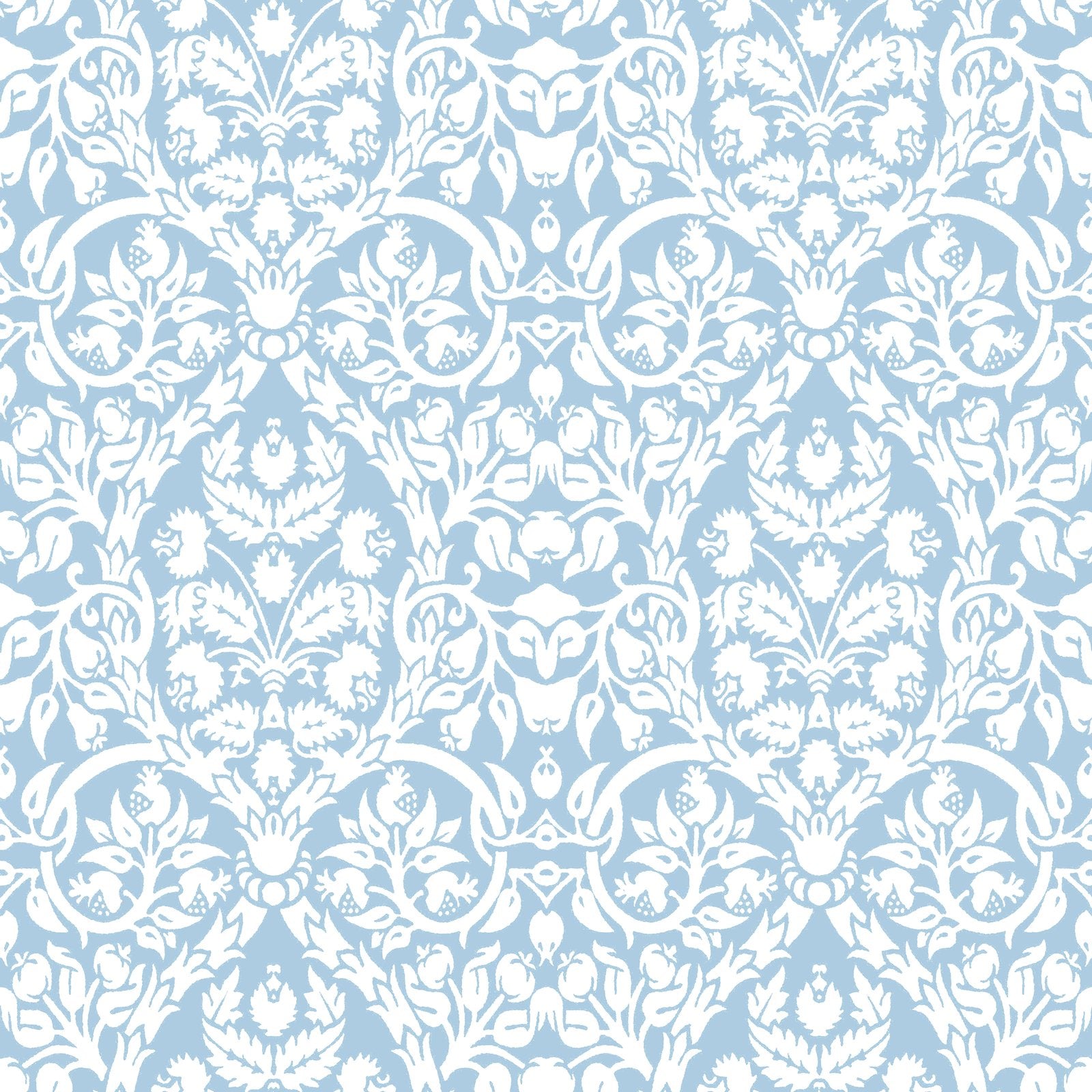 Blooming Garden Damasco Garden In Blue Galerie Wallcoverings 8349 1