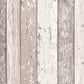 Cottage Wood Planks Wallpaper in Brown/Cream