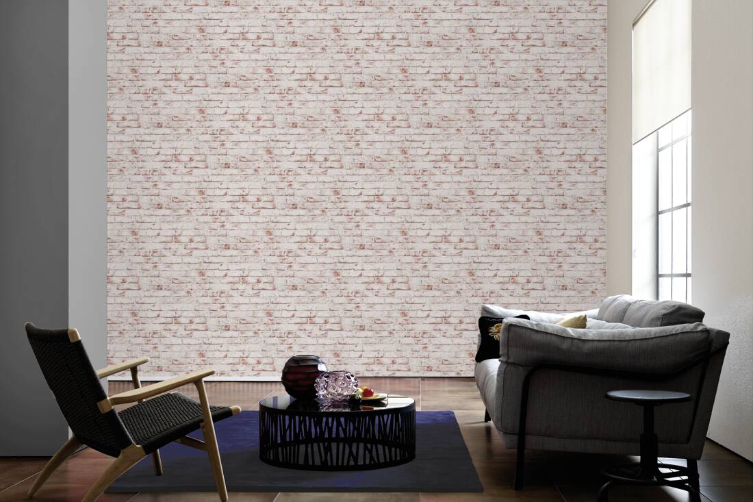 Cottage Brick Wallpaper in Beige/Brown/Red