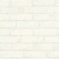 Cottage Brick Wallpaper in White/Metallic