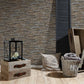 Flat Stone Wallpaper in Beige/Brown/Yellow