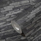 Flat Stone Wallpaper in Dark Grey