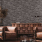 Flat Stone Wallpaper in Dark Grey