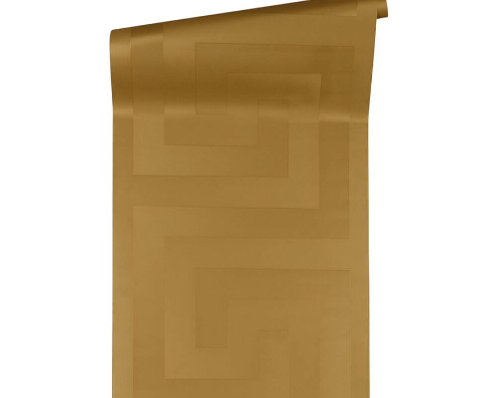 Geometric Textured Wallpaper in Gold from the Versace V Collection