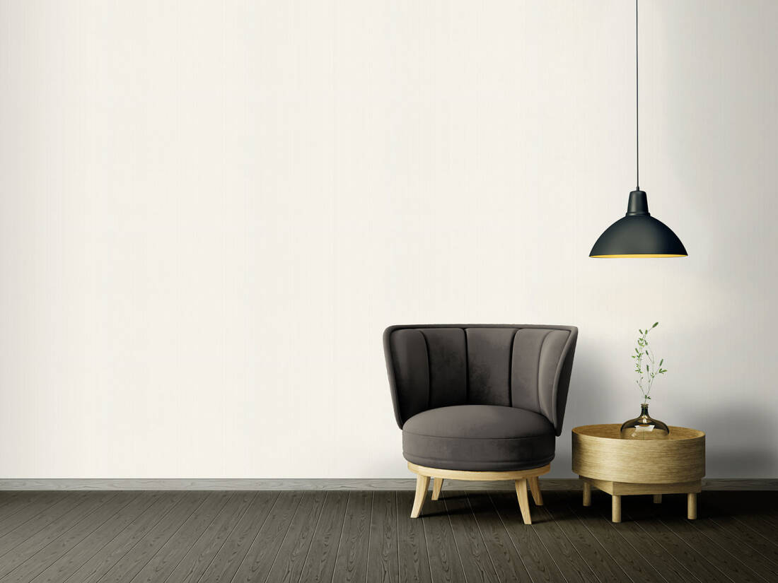 Modern Stripes Textured Wallpaper in White