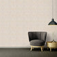 Classic Ornament Flowers Textured Wallpaper in Cream/Metallic