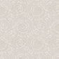 Classic Ornament Flowers Textured Wallpaper in Cream/Metallic