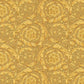 Floral Swirl Textured Wallpaper in Gold from the Versace IV Collection