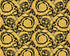 Floral Swirl Textured Wallpaper in Black/Gold from the Versace IV Collection