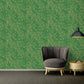 Floral Petite Textured Wallpaper in Green/Gold from the Versace IV Collection