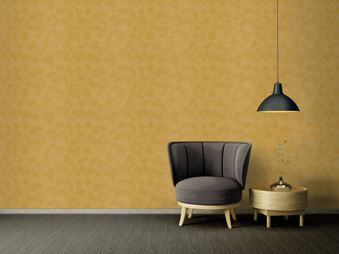 Classical Plain Textured Wallpaper in Gold from the Versace IV Collection