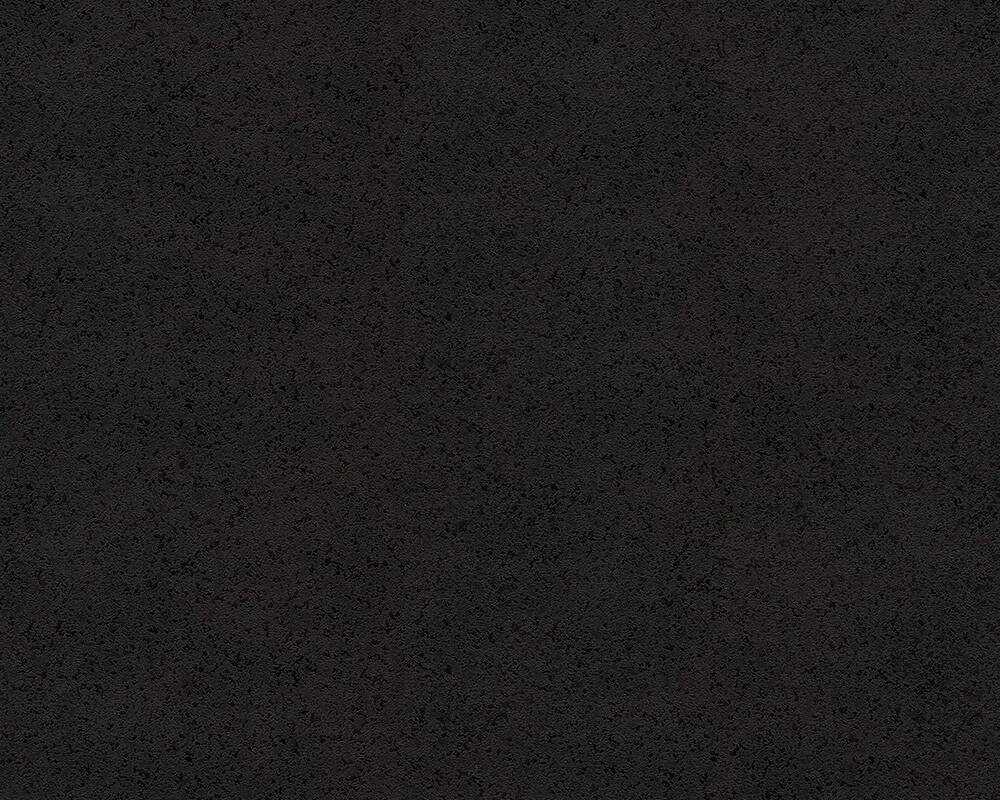 Classical Plain Textured Wallpaper in Black/Brown from the Versace IV Collection