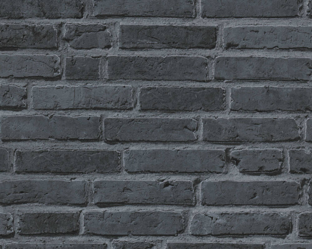 Brick Deco Wallpaper in Black/Grey
