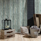 Cottage Wood Wallpaper in Green