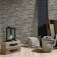 Flat Stone Wallpaper in Black/Cream/Grey
