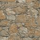 Stone Wallpaper in Beige/Brown/Black