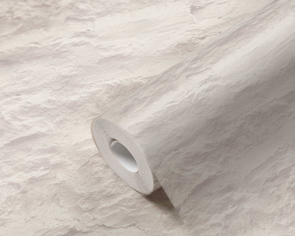 Stone Structure Wallpaper in Cream/White