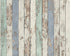 Cottage Wood Wallpaper in Blue/Brown/White