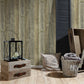 Cottage Wood Wallpaper in Brown/Cream/Yellow