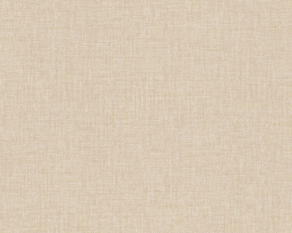 Faux Fabric Textured Wallpaper in Beige/Metallic