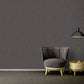 Faux Fabric Textured Wallpaper in Black/Metallic