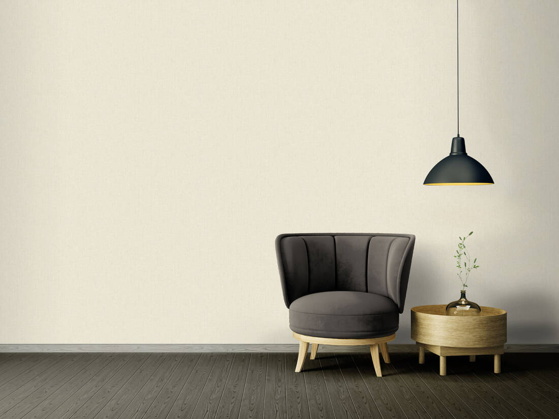 Classical Plain Textured Wallpaper in Ivory/Cream from the Versace IV Collection