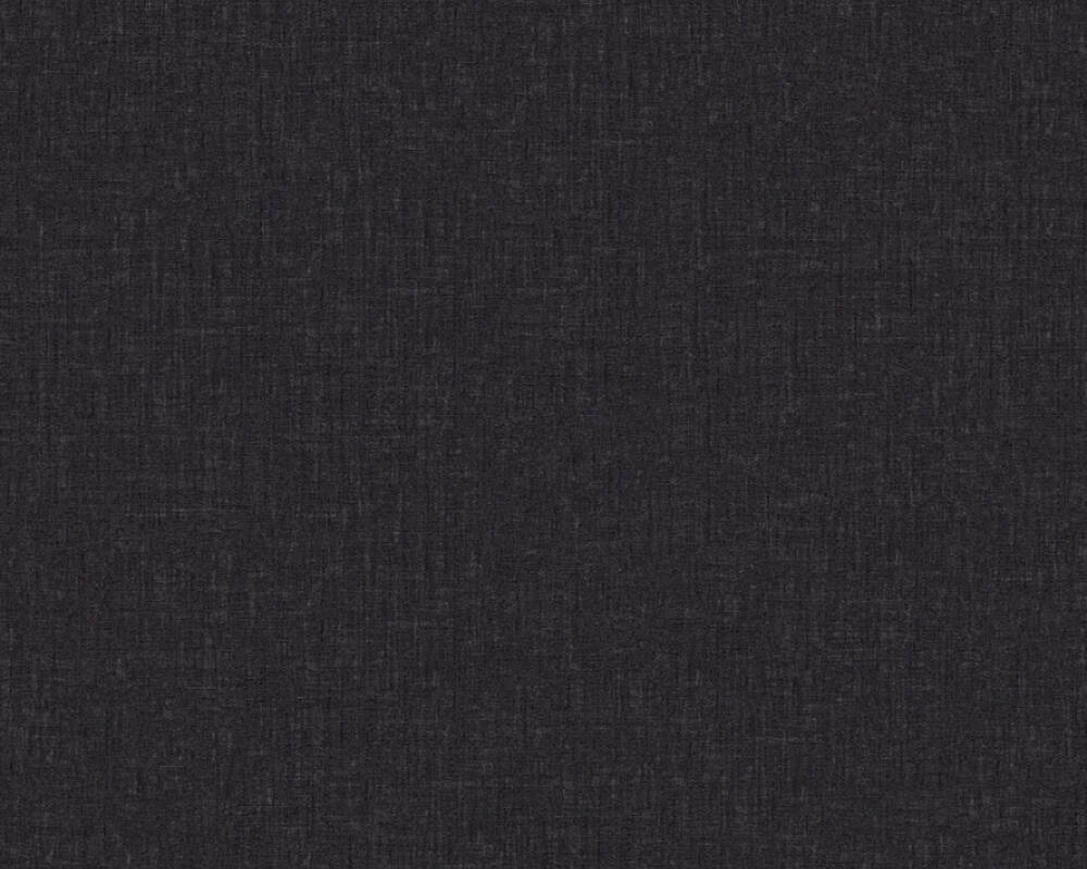Classical Plain Textured Wallpaper in Black from the Versace IV Collection