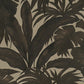 Jungle Palm Leaves Textured Wallpaper in Brown/Cream by Versace Home