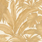 Jungle Palm Leaves Textured Wallpaper in Cream/Gold by Versace Home