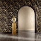 Jungle Palm Leaves Textured Wallpaper in Brown/Cream from the Versace V Collection