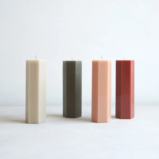 fancy hexagon pillar candle 5