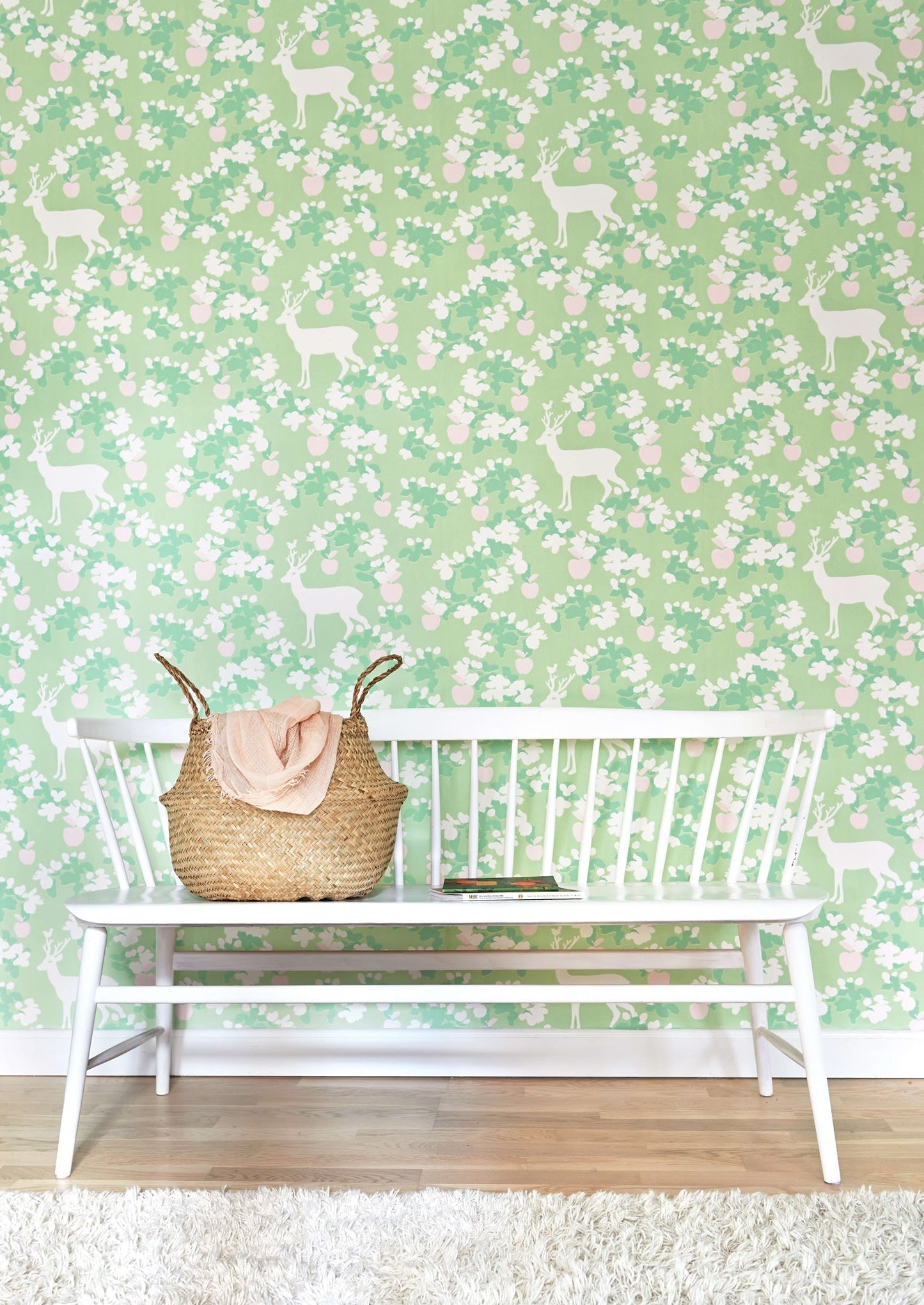 Apple Garden Green Wallpaper by Majvillan