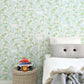 Apple Garden Turquoise Wallpaper by Majvillan
