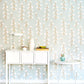 Sweet Cotton Turquoise Wallpaper by Majvillan