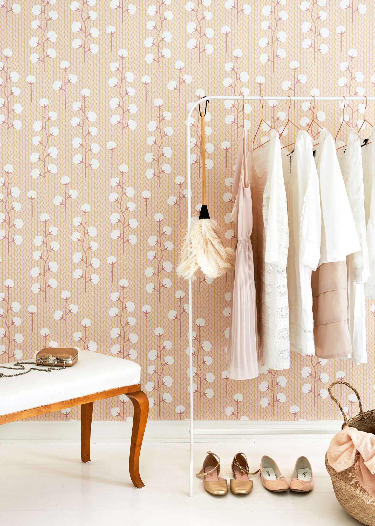 Sweet Cotton Soft Pink Wallpaper by Majvillan