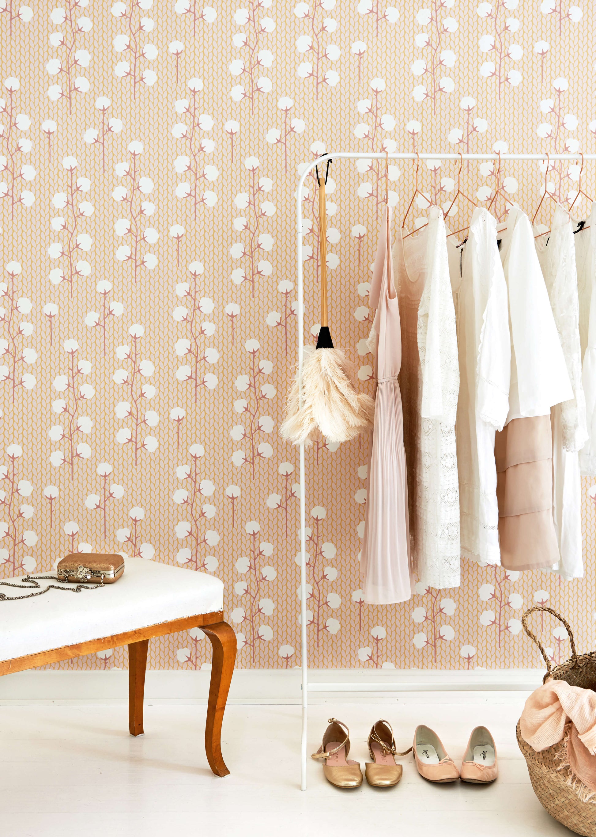 Sweet Cotton Soft Pink Wallpaper by Majvillan