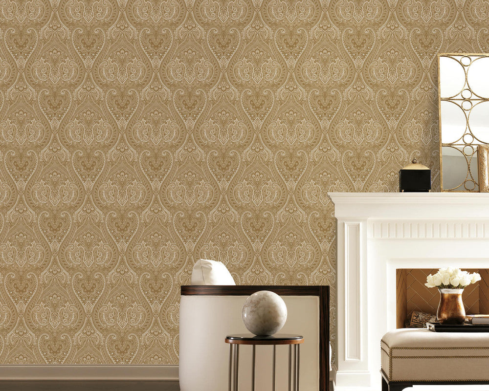 Lace  Wallpaper in Gold