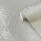 Lace  Wallpaper in Bronze Brown/Gold