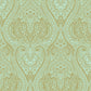 Lace  Wallpaper in Green/Rose Gold