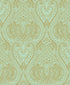 Lace  Wallpaper in Green/Rose Gold