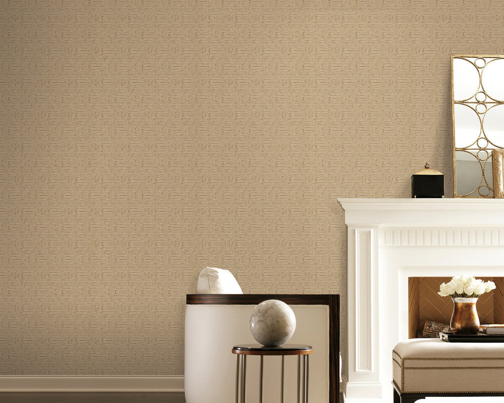 Loose Weave Wallpaper in Gold