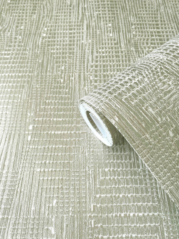 Loose Weave Wallpaper in Silver/Grey