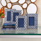 Blue And White Moderne 4 X 6 Mosaic Photo Frame A 4 Patterns Design By Twos Company 3
