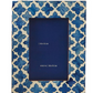 Blue And White Moderne 4 X 6 Mosaic Photo Frame A 4 Patterns Design By Twos Company 1