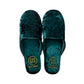 velvet slipper large green design by puebco 1