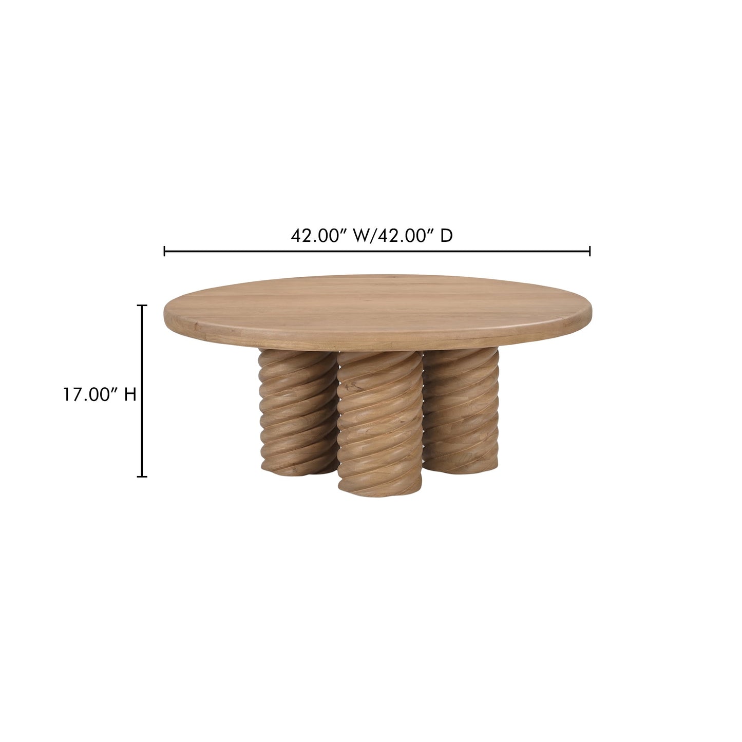 Treccia Round Coffee Table Moes Home Collection Mhc Bb 1029 24 0 2