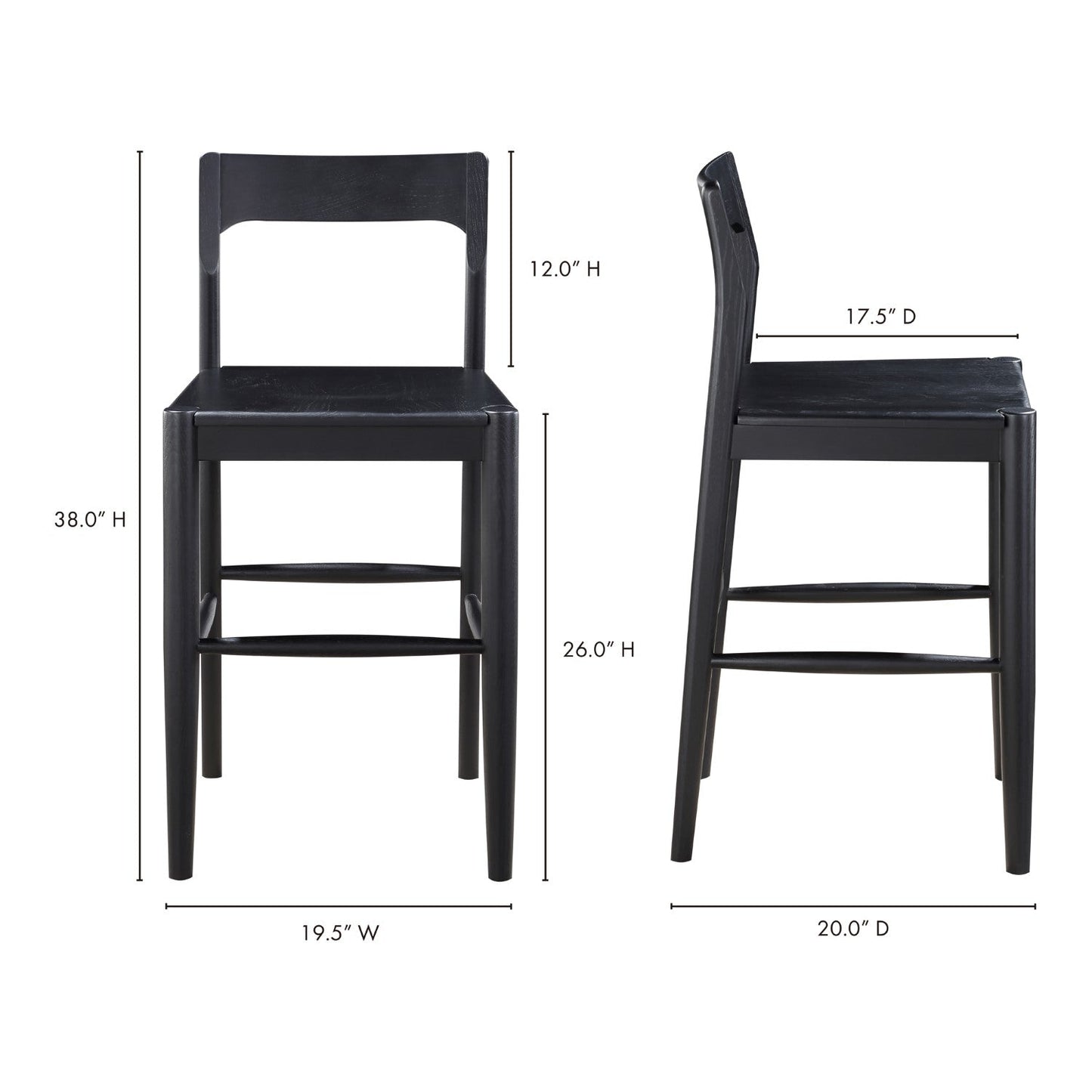 Owing Counter Stool By Moe's Home Collection Mhc Bc 1124 02 16